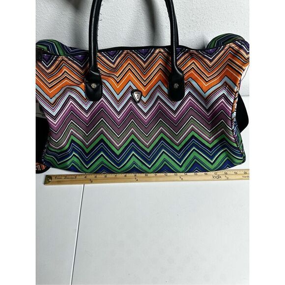 Calpak Duffel Weekend Bag Orange Green See Description - Picture 6 of 15